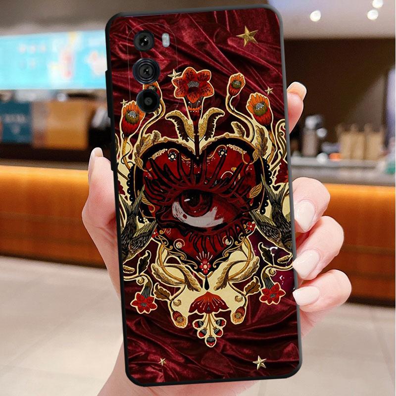 Trippy Blue Alien Eyes Phone Case For Motorola Edge 60 50 40 Pro 60 50 40 30 Ultra Neo Fusion Moto G Play G Stylus G Carcasas
