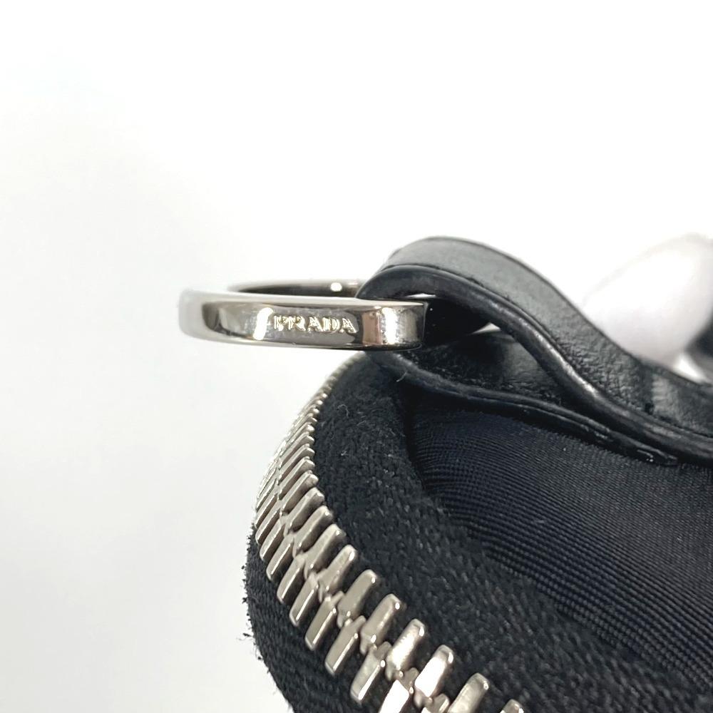 PRADA triangle logo plate Mini multi-pouch with belt Pouch Leather / Nylon Black