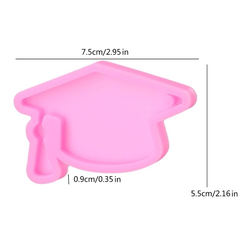 Graduation Hat Keychain Epoxy Resin Mold Handmade Hanging Pendant Decorations Silicone Mould DIY Crafts Jewelry Mould