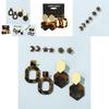 Elegant Leopard Print Acrylic Star Earrings Set For Women Perfect Birthday Gift