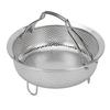 Steam Basket with Foldable Handle 304 Stainless Steel Multifunctional Colander Steam Insert for Electric Rice Cooker Pot