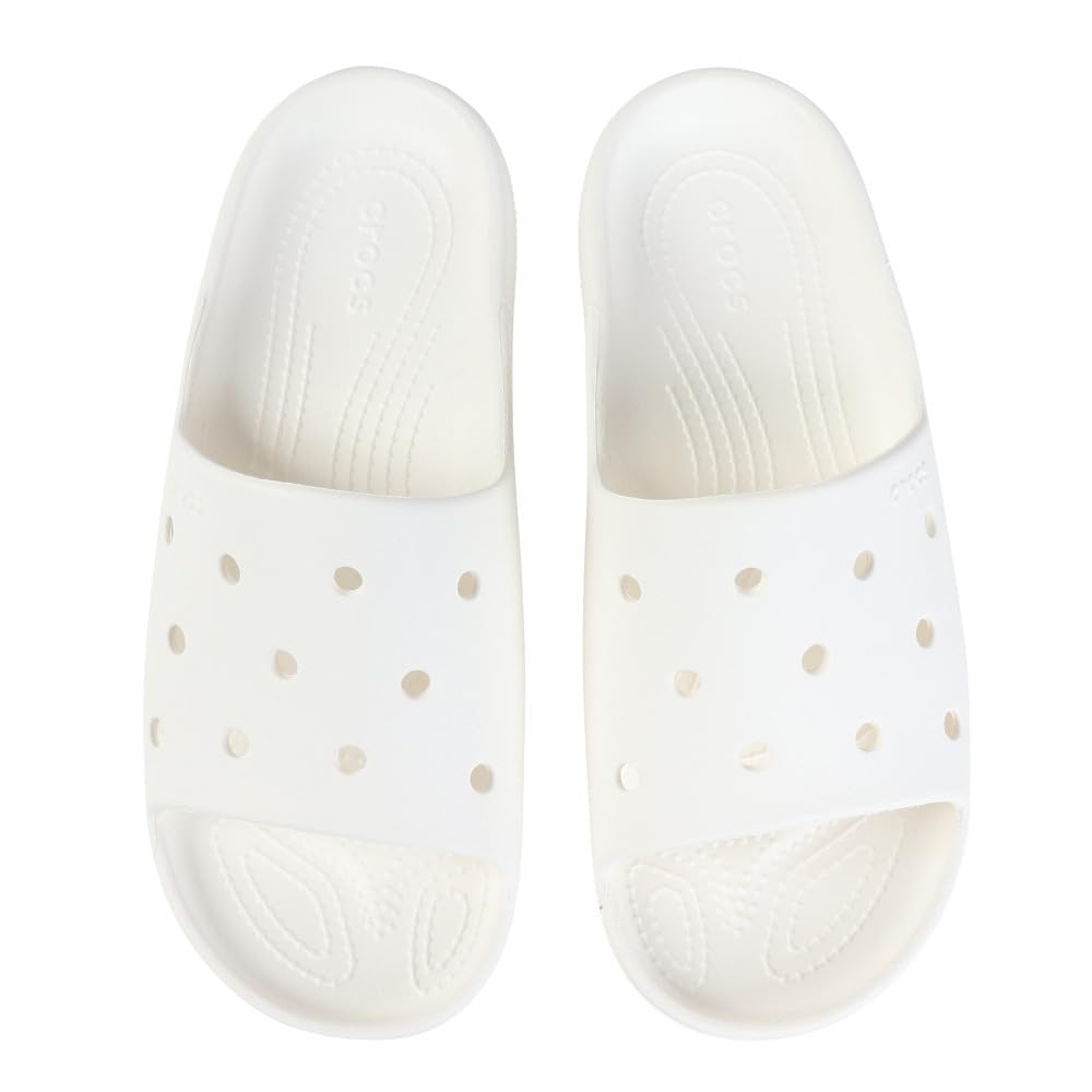 Crocs Classic Slide Shower Easy to Care for Size and 2.0 Sandals, White, 209401-100, Sandals, Lightweight, Quick-Drying, (White, 24.0, Men's Women's)