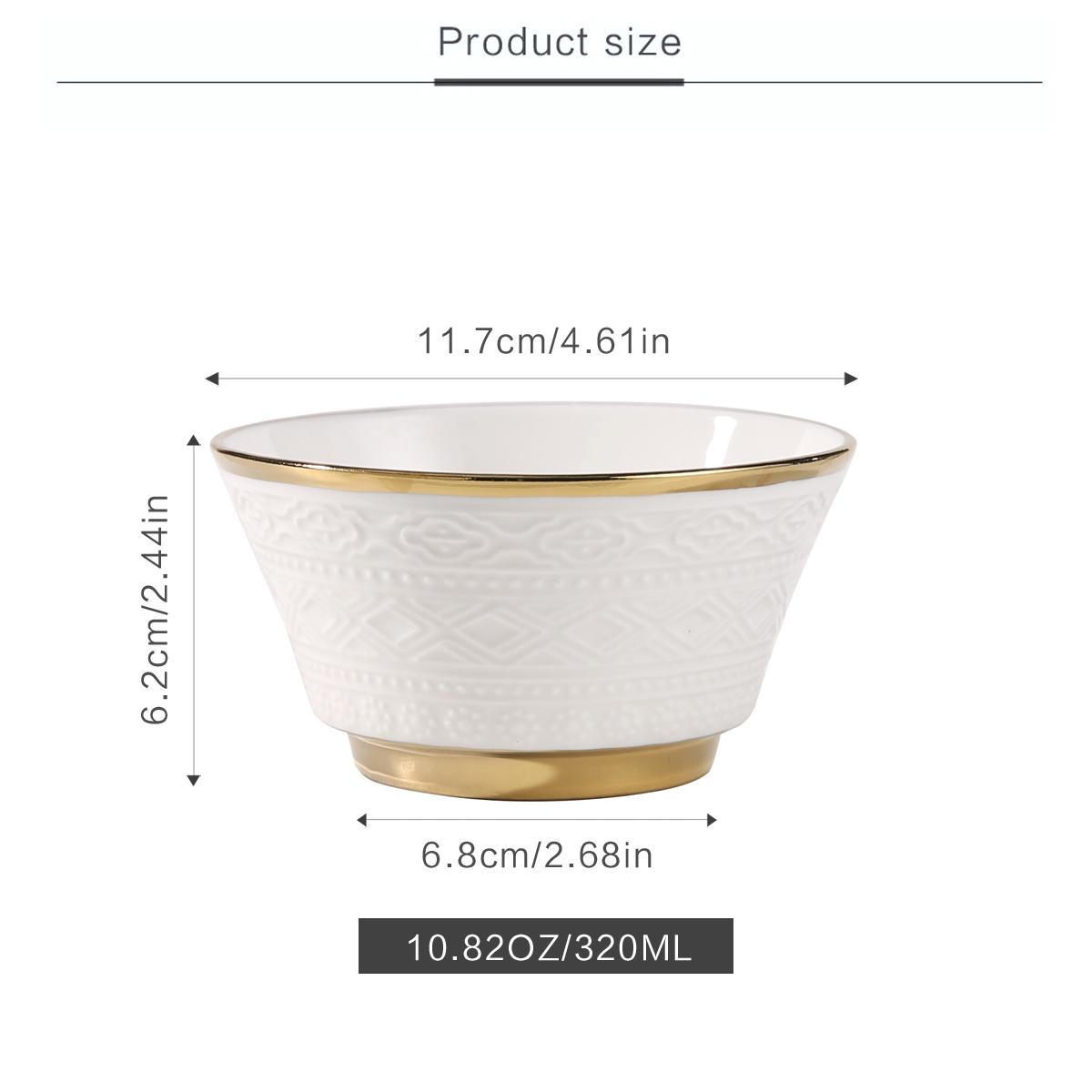 Customized Jin Yuan Porcelain Rice and Noodle Bowl for Hotel Restaurant; Luxury Round White China Bowl Dinnerware Set 4.5 inch