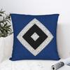 Blauer Diamant HSV Fußball Quadratische Kissenbezüge Hamburger SV Bundesliga Kissenbezüge Individueller Kissenbezug mit Reißverschluss für Sofa 40x40cm