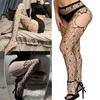 XXXL Hollow Lace Mesh Stockings Bottom Queen Plus Size Pantyhose Lolita Girls Floral White Black Suspender Garter Stocking Sexy Tights for Women