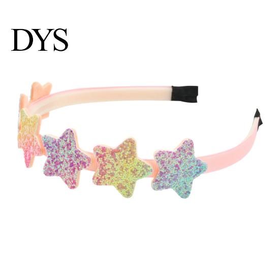 Kinder Haaraccessoire Meisjes Hoofdband met Gladde Tandkam Anti-slip Ontwerp Regenboog Kleurverloop Hartjes Sterren Decoratie Hoepel Anti-slip Hoofdband