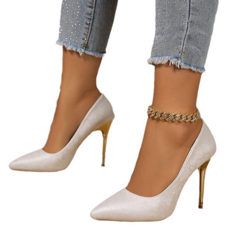 Large Size Stilettos Women's Pointed Head Shallow Mouth Spring and Autumn Single Shoes Women's New Temperament Sexy Fashion Women's Shoes