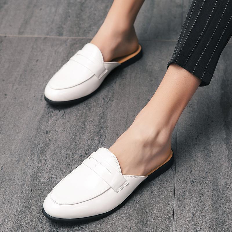 Fashion Spring and summer men's half slippers Fashion and  design styles Party and nightclub 38-46 casual shoes breathable