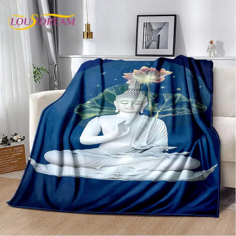 Sakyamuni Buddha Buddhism Tro Religion Mjuk Plyschfilt, Flanellfilt Pläd för Vardagsrum Sovrum Säng Soffa Be