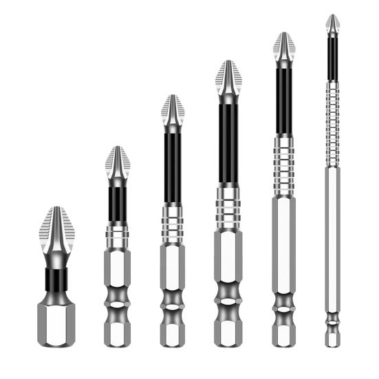 6Pcs Magnetic Screwdriver Drill Bit Set High Hardness Electric Screwdriver Set Professional DIY Tool Kit