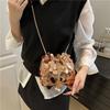 Shiny Glitter Evening Banquet Bag Blingbling Tassel Large Capacity Sequin Shoulder Bag Light Luxury Metal Chain