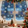 100Pcs 3D Snowflake Self-Adhesive Glitter Foam Stickers Christmas Winter Party Home Decoration DIY for Windows Planners Gift Box