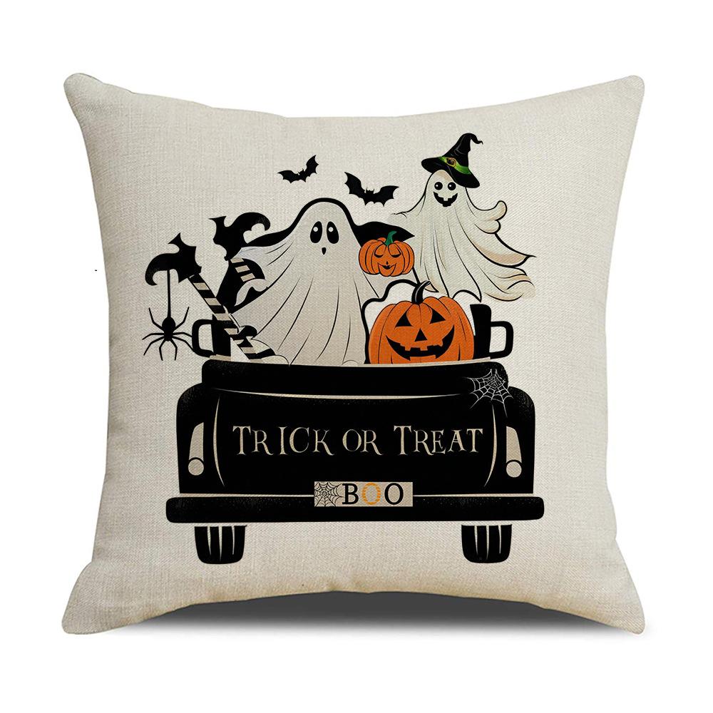 New Halloween Pillowcase Polyester Printed Holiday Home Living Room Sofa Decoration Pillowcase Cushion Cover