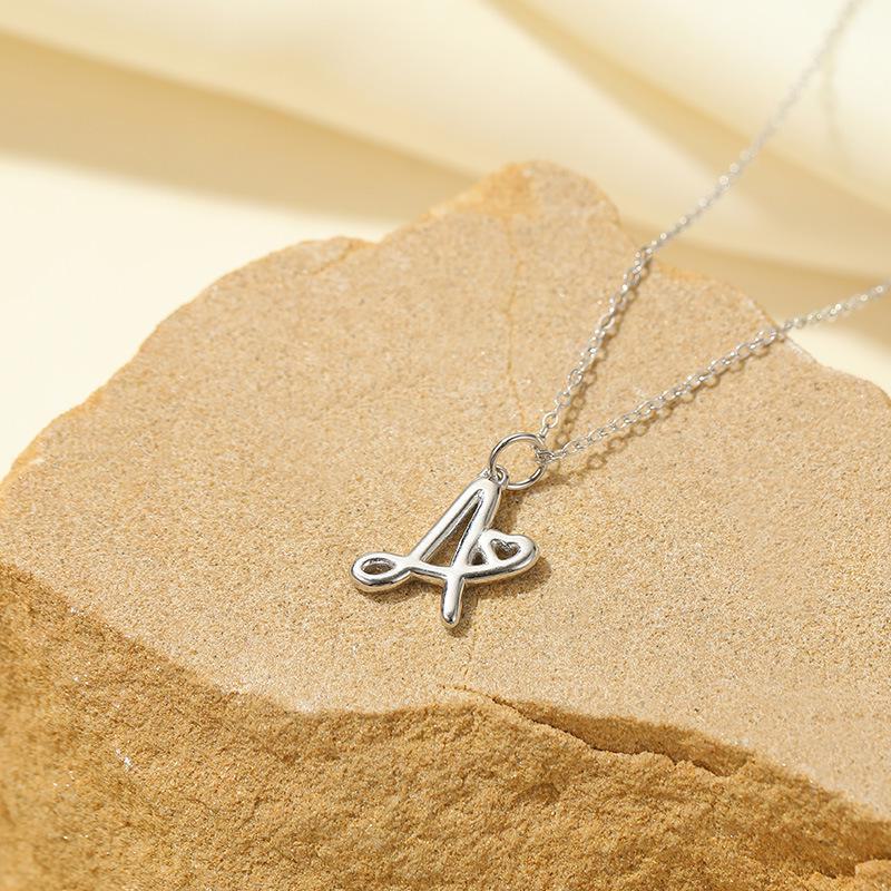 Banyan Tree S925 Silver English Letter Pendant Necklace - Simple, Elegant Style for Mother's Day