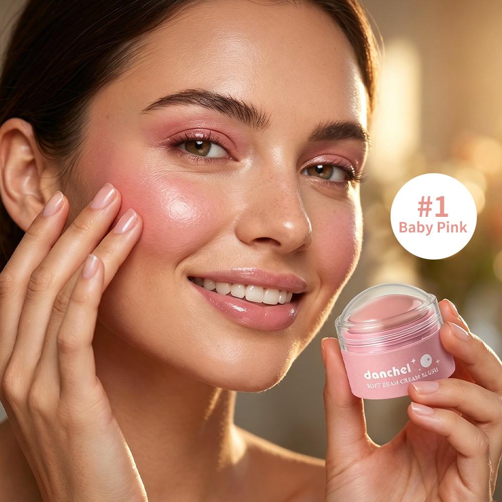 Xiaomi Natural Looking Matte Blush Stick Soft Cream Blush Balm Waterproof Long Lasting Hydrating Lightweight Blendable Cheek Cosmetics
