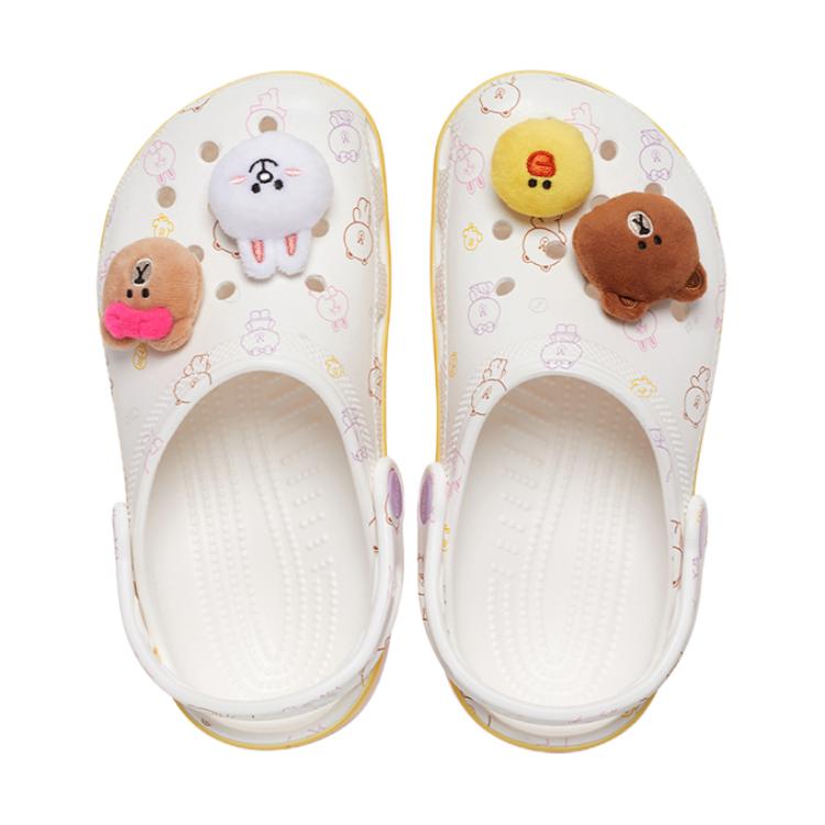Crocs Line Friends X Classic Clog Kids Brown & Friends Kids Sneakers White 209492-100