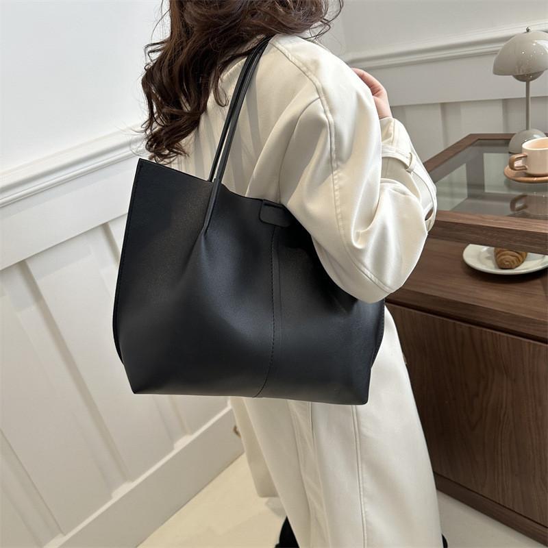 Fashionable Pu Leather Shoulder Tote Bag For Women 2024 New Trendy Handbag Chic Style
