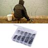 100/500 Pezzi Amo da Pesca con Ardiglione in Acciaio Sostituzione Amo da Pesca per Acqua Salata con Occhiello Antiruggine