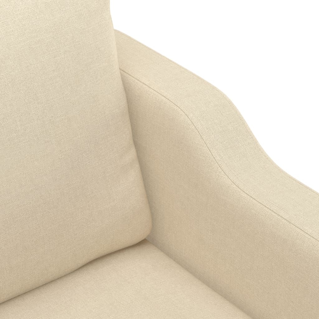3 Piece Sofa Set with Cushions Cream Fabric
