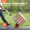 Folding Hand Truck, 309 Lbs Load Capacity, Aluminum Portable Cart, Convertible Hand Truck and Dolly with Telescoping Handle and PP+TPR Wheels, Ultra
