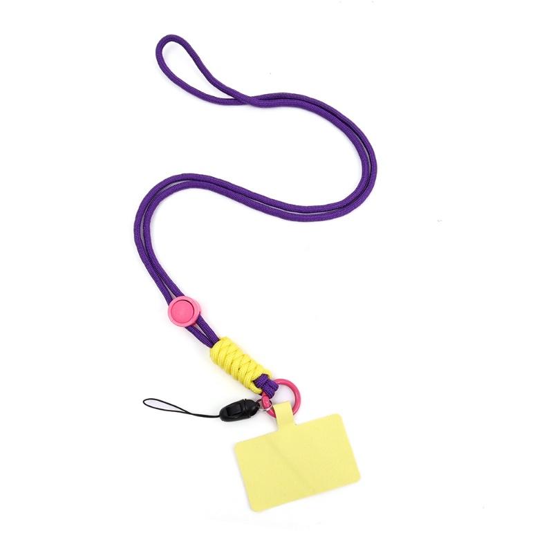 Phone Accessories Phone Hanging Cord Removable Colorful Neck Cord Adjustable Crossbody Patch Nylon Soft Rope Universal Anti-lost Phone Lanyard Strap