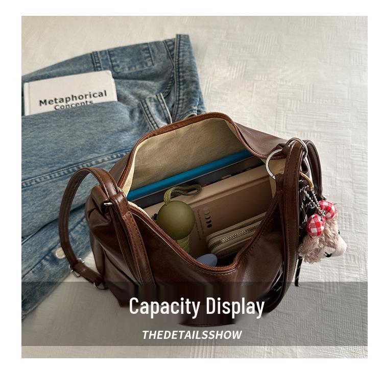 2024 Winter Korean Retro Soft Leather Tote Backpack - Fashionable, Simple, High-Value, Multifunctional Shoulder Bag