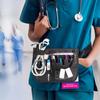 Damero Nurse Nurse Waist Bag with and Bandage Scissor Black Pouch, Tape, Stethoscope, Holders,