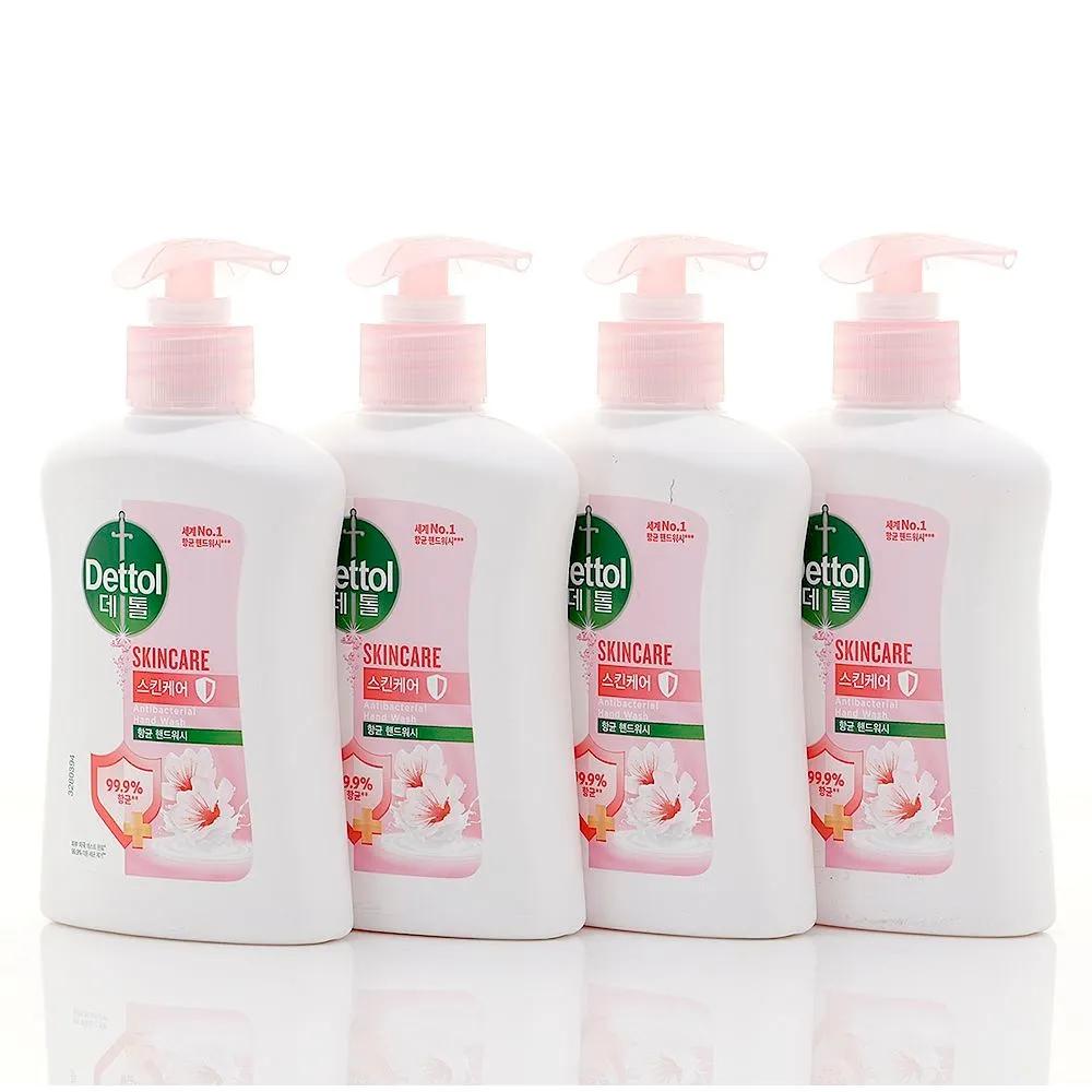 

Dettol Hand Wash Bottles 250ml x 4 - Skincare Hand Sanitizer with rich lather and refreshing scent