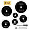 High-Speed Steel Mini Saw Blade Set - 8-Piece Electric Grinding & Wood Cutting Blades