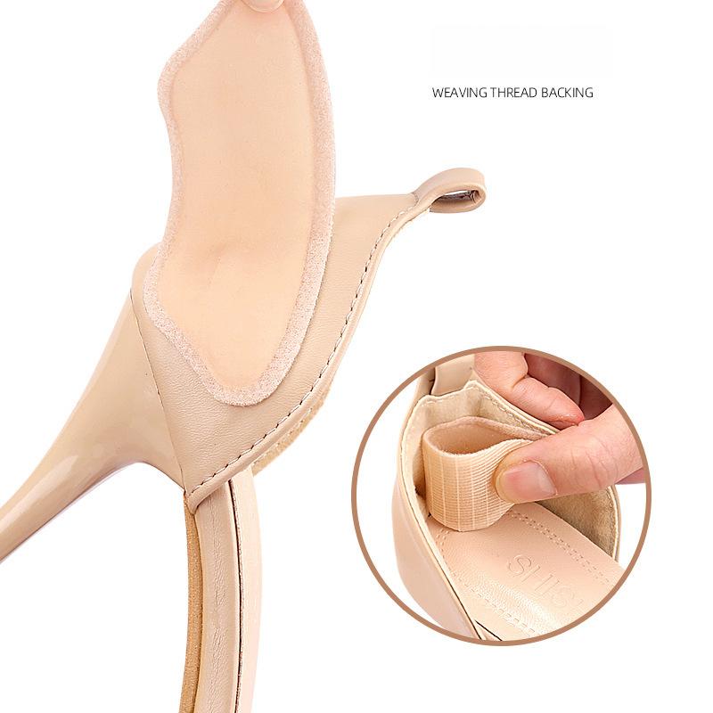 Fleshy Heel Sticker Self-adhesive Anti-wear Anti-drop Soft High Heels Skin-sensitive Half-size Pad Cuttable for Comfort