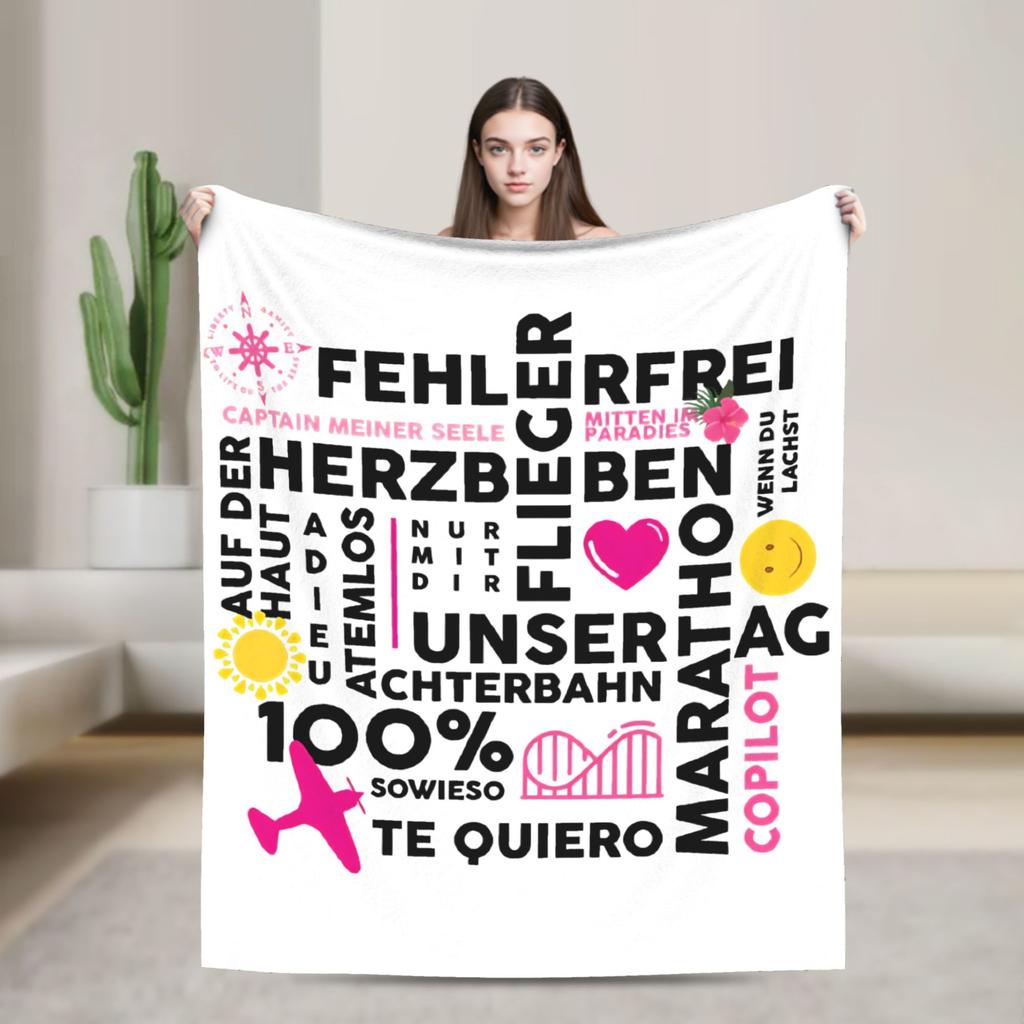 Helene Fischer Deutsche Sängerin Plüschdecke Kinder Flanell Überwurfdecke Für Wohnzimmer Super Weich Design Qualität Tagesdecke