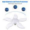45W 50W 100W E27 LED Garage Luce Ventilatori pieghevoli Lama Officina Plafoniere Apparecchio Lampada deformabile Illuminazione industriale