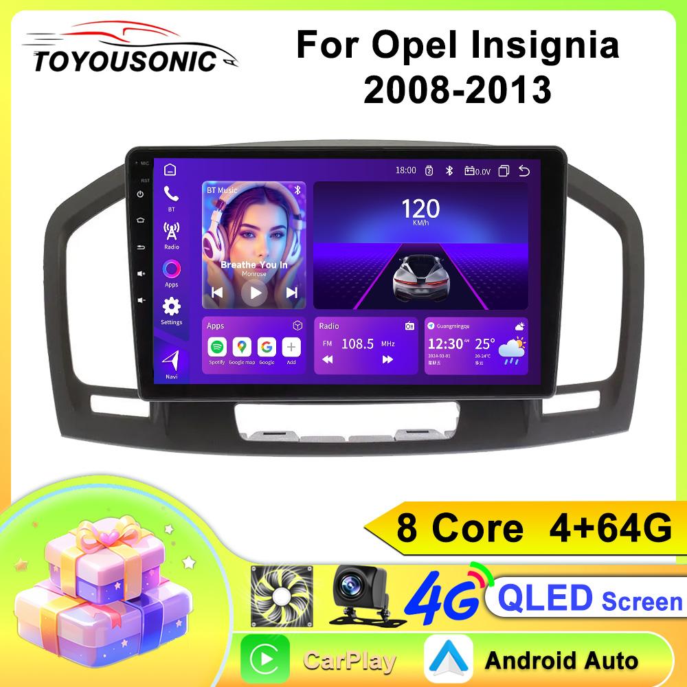 Toyousonic Car Video Player for Opel Insignia 2008-2013 GPS Navigation Built-in Dsp Carplay Autoradio Android Head Unit
