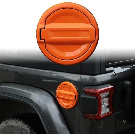 For 18+JL Jeep Wrangler Gas Cap Cover Fuel Tank Exterior Trim Accessories Orange