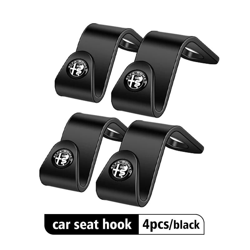 2/4pcs Car Seat Headrest Hook Storage Portable Interior Bracket For Alfa Romeo Giulietta GT 159 147 156 Mito Brera Giulia SpiderRI1