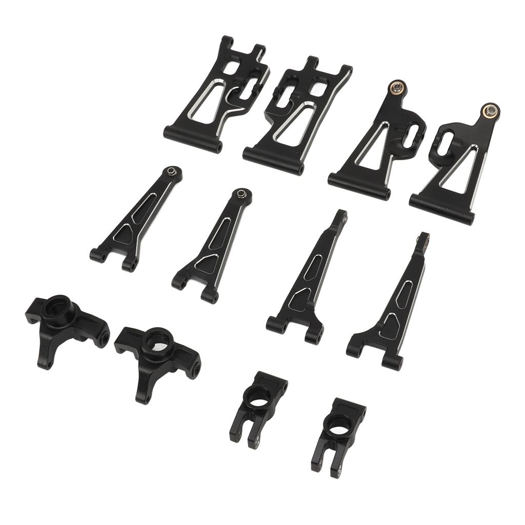 RC Car Suspension Arm Aluminum Alloy Front Rear Suspension Arm Steering Cup Rear Axle Holder Set Upgraded Parts for MJX 14210 14209 1Celsius14 RC Car