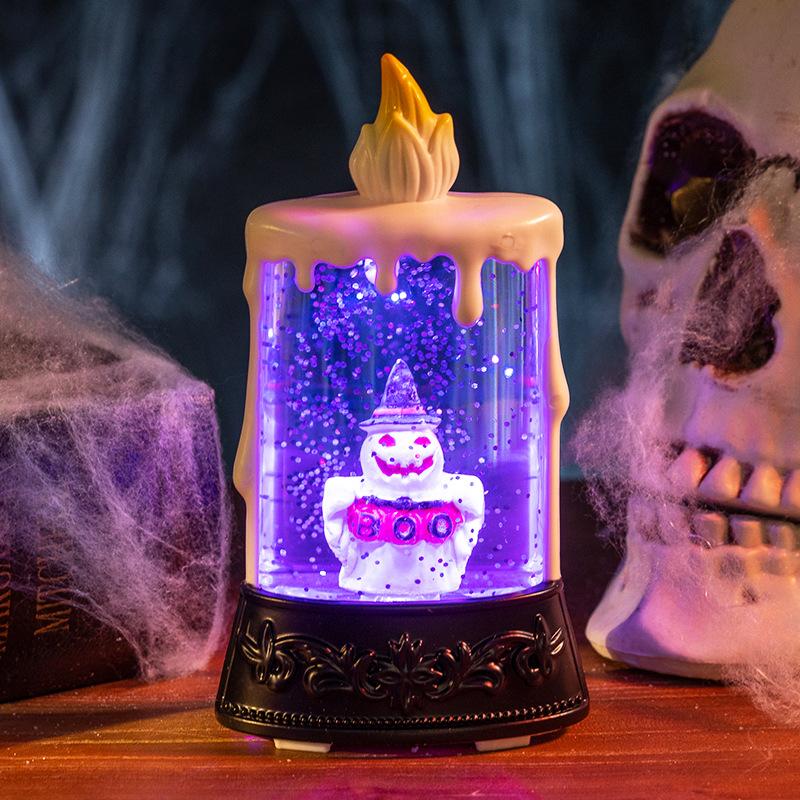 Halloween Decorations Candle Lights Luminous Skeleton Lights Halloween Desktop Decorations Ghost Festival Scene Cloth