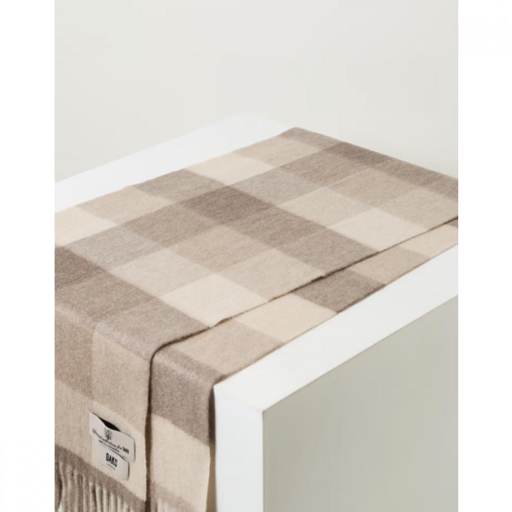 Daks Cashmere Check Scarf Ivory Dcmu6f992iv