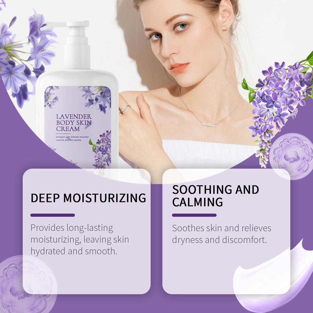 Lavendel fuktighetsgivende kroppslotion 150 ml fuktighetsgivende, pleiende og lysnende kroppshud Aromatisk kroppslotion