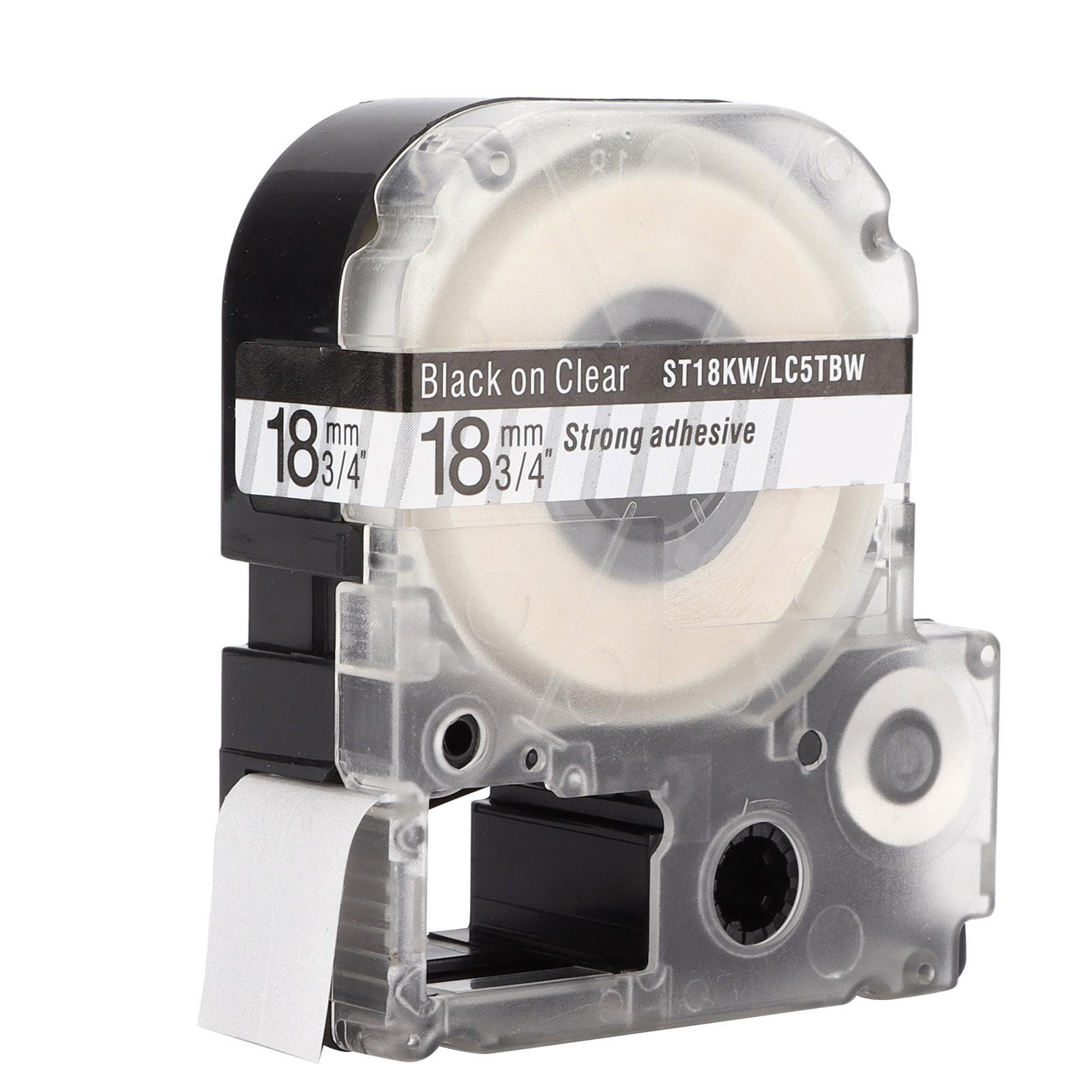 

Етикетна стрічка ПЕТ Замінний папір для нотаток для принтера етикеток Epson для етикет-машини KINGJIM Чорний на