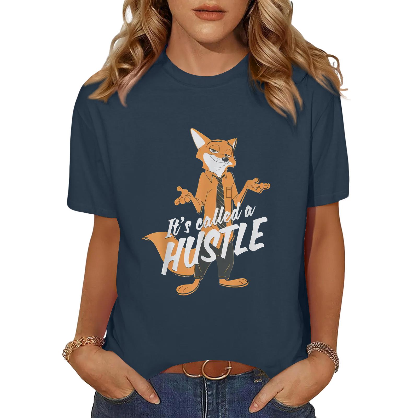 

Women s Fashionable And Comfortable Plus Size Printed Casual Short-Sleeve Top L