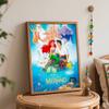 Disney oil painting handmade diy The Little Mermaid Ariel Eric gifts home decorations