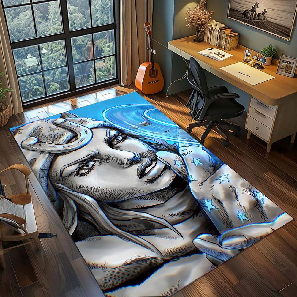 JoJo Manga Art Carpet for Living Room Bedroom Home Decor Cool Movie Mat Play Floor Mat