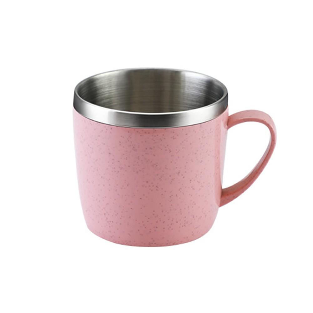 Stainless Steel Cup Coffee Mugs Anti-scalding Double-layer For Children