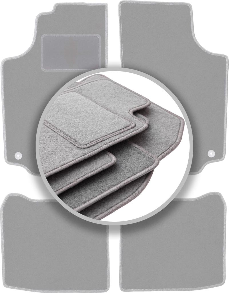 Gray car mats for: Opel Combo C kombivan (2001-2011)