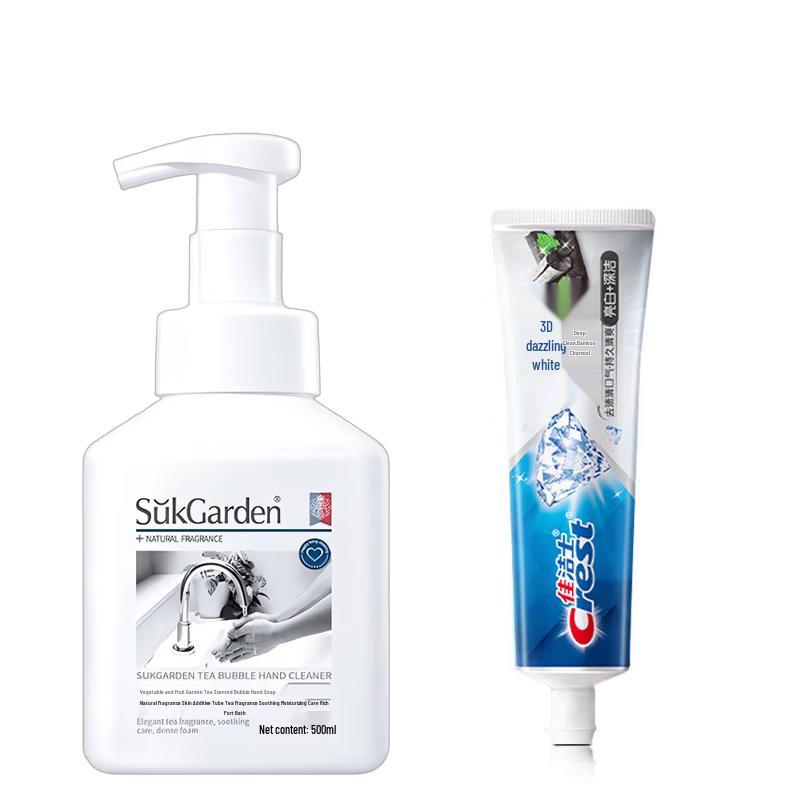 Tea Scent Foaming Hand Wash & Crest Toothpaste Set