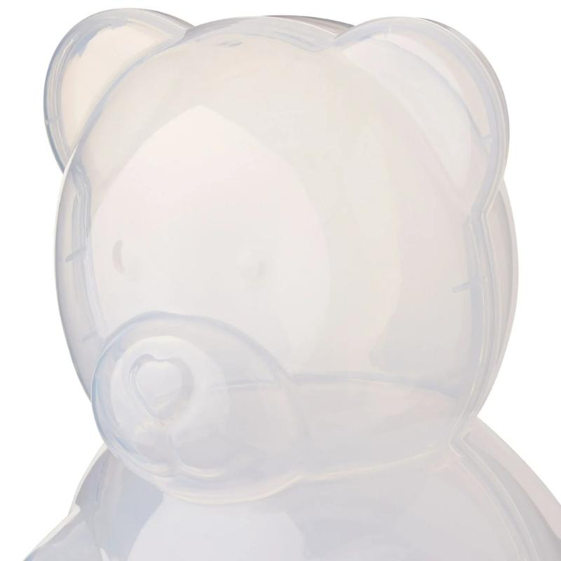 Transparent ABS Candy Bear Jar With Lid For Food Storage And Home Decoration Gummy Storage Container
