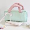 Women Makeup Bag Travel Organizer Cosmetic Handbag Pouch Girls Cute Bow Square Zipper Wallet Bags