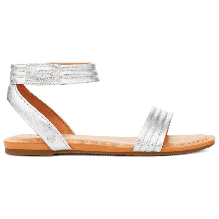 UGG Ethena Comfortable Breathable Versatile Slide Sandals Women Sandals Silver 1110982-201