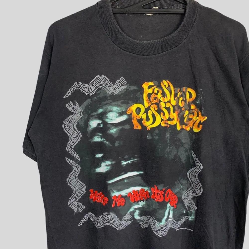 New Popular Faster Pussycat Black TShirt Cotton Full Size MI568 Unisex T-Shirt XL